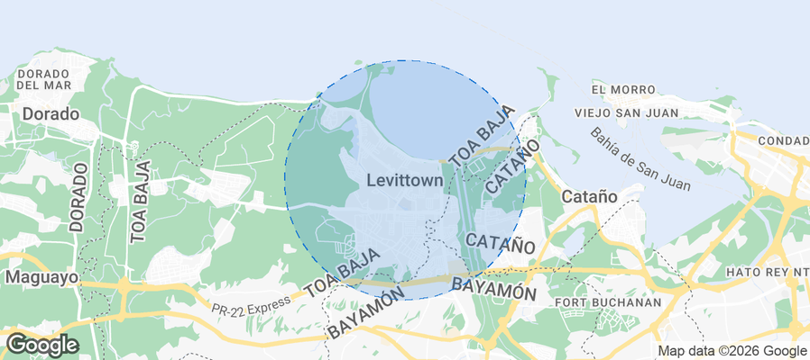 Levittown Airbnb map